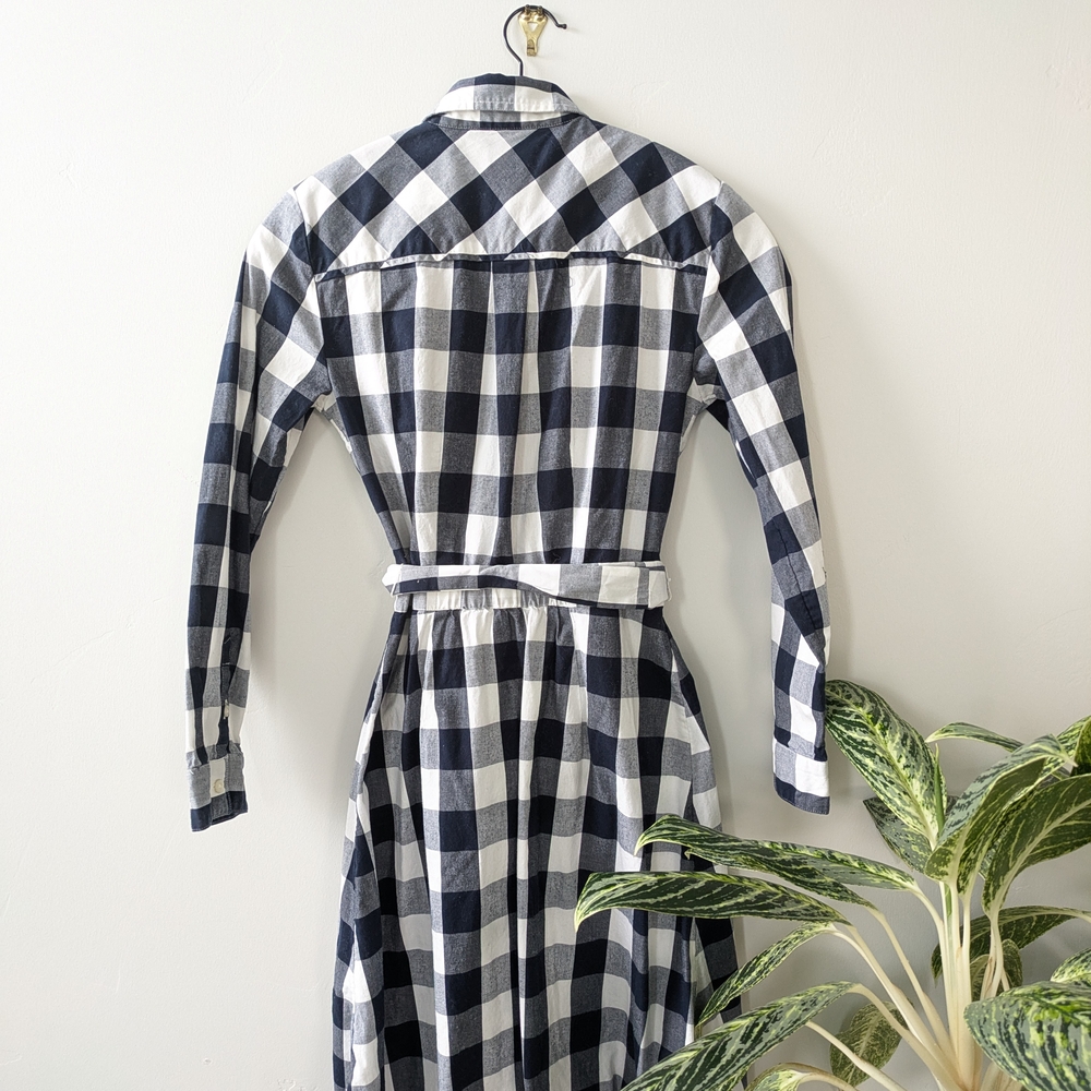 J Crew Checkered Long Sleeve Shirt Dress - Picture 5 of 7